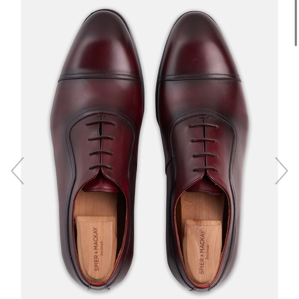 Spier & Mackay Men's Burgundy Oxford Dress Shoes Sz 10.5
